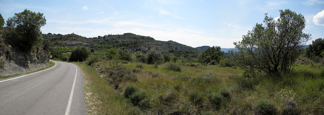 Eripol - Nordrampe oben Blick Richtung Passhöhe Panorama