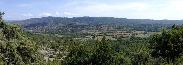 Eripol - Südrampe unten Talblick Panorama