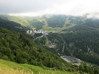 Aubisque - Westrampe Mitte Gourette von oben