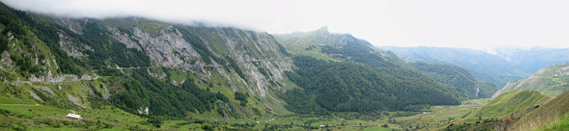 Aubisque - Ostrampe unten Blick zurück Pano 2014