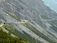 Stilfser - Südrampe Zoom auf Tunnel